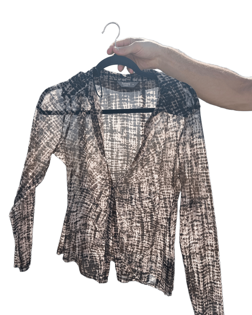 Nutmeg Abstract Print Long Sleeve Blouse Multicolor