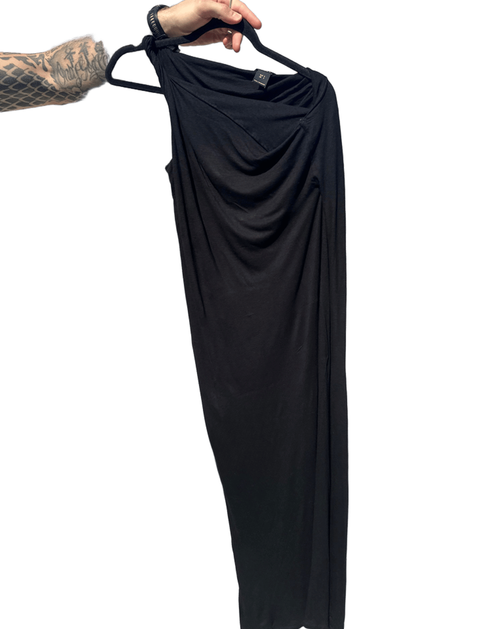 Black One-Shoulder Maxi Dress