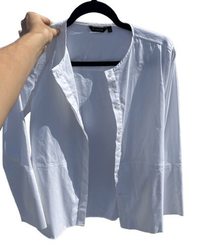 Massimo Dutti White Button-Up Shirt